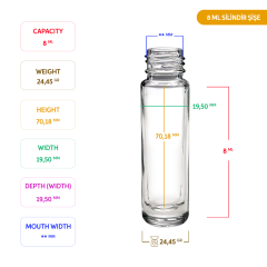 8 ML SİLİNDİR ŞİŞE