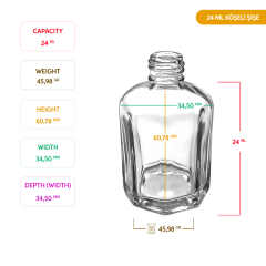 24 ML KÖŞELİ ŞİŞE