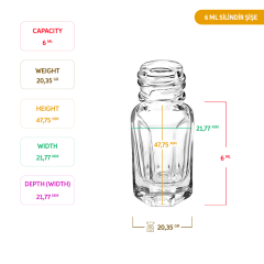 6 ML KÖŞELİ ŞİŞE
